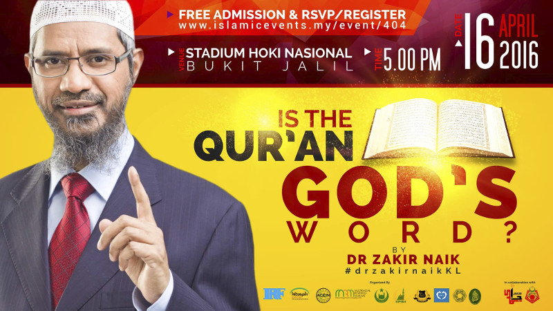 Read more about the article Ceramah Dr. Zakir Naik di Bukit Jalil 16 April Ini